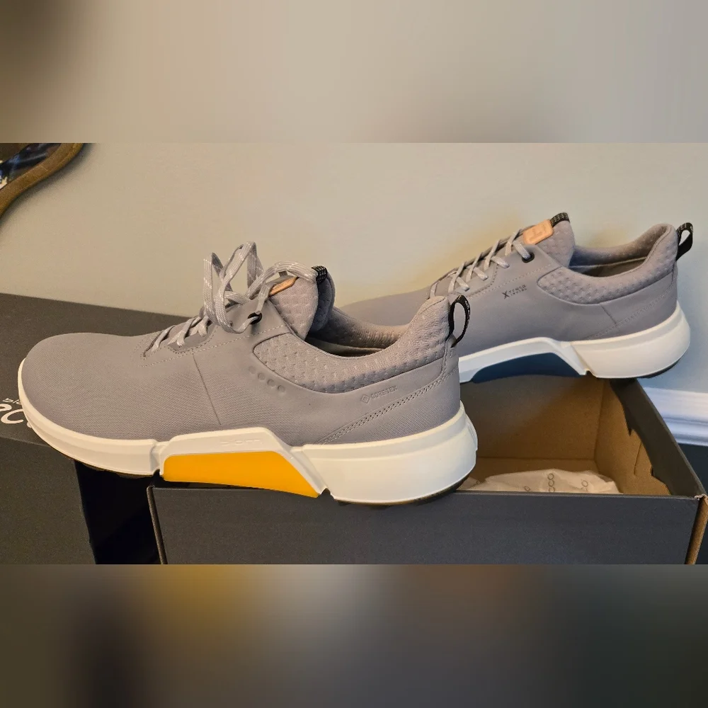 GOLF Ecco Men's Gray and Yellow Sneakers Biom Cloudlite 11-11.5 BNIB - Picture 2 of 6